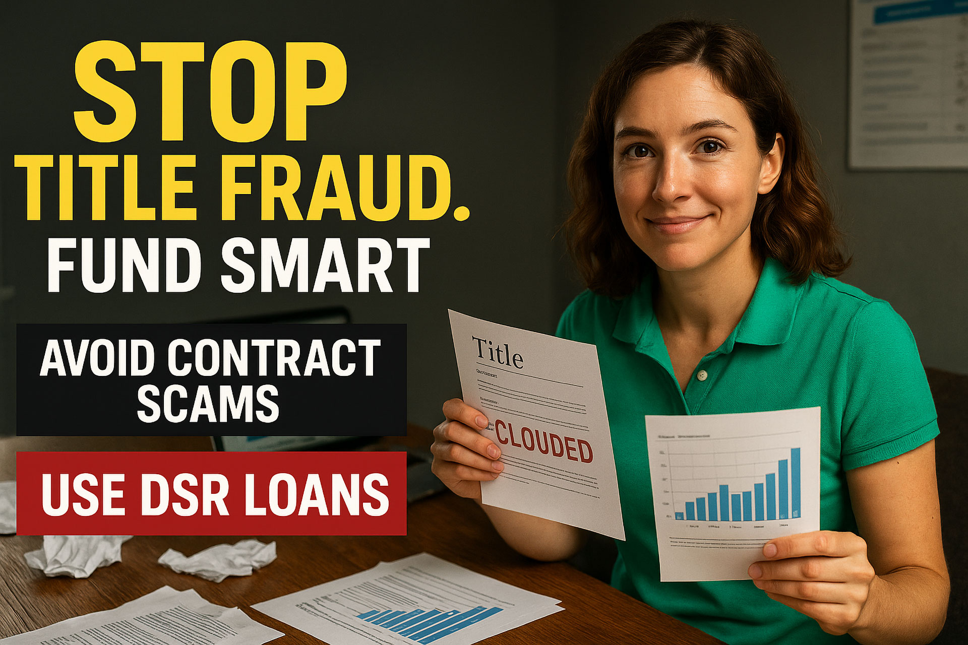 Avoid Title Scams and Fund Smarter Real Estate Deals with DSR loans, avoid liens, and secure your investment with top real estate tips.