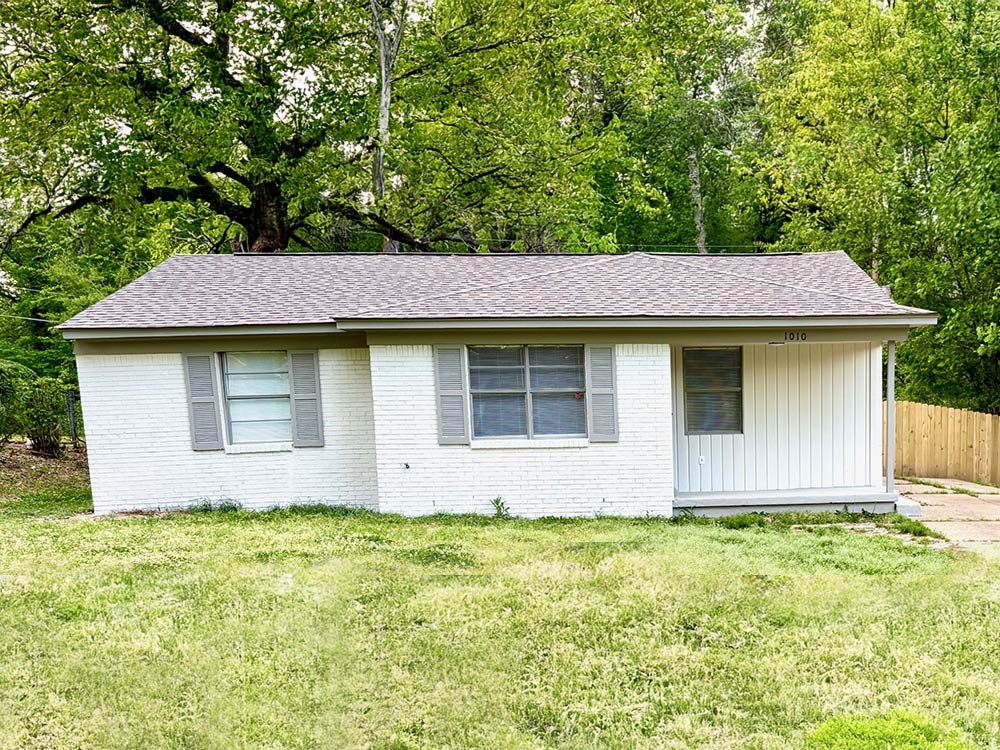 Front exterior of remodeled Memphis investment home for sale in 38109