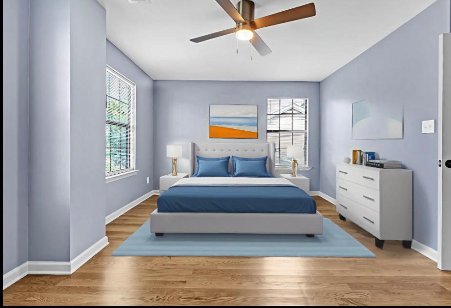 Virtually staged third bedroom in renovated Memphis TN investment property for sale 38107