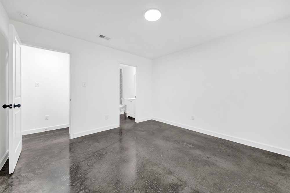 Backyard space—low-maintenance yard at Memphis new construction home for sale