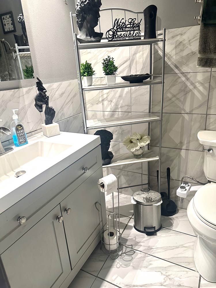 Third bathroom perfect for families or tenants in Memphis investment house