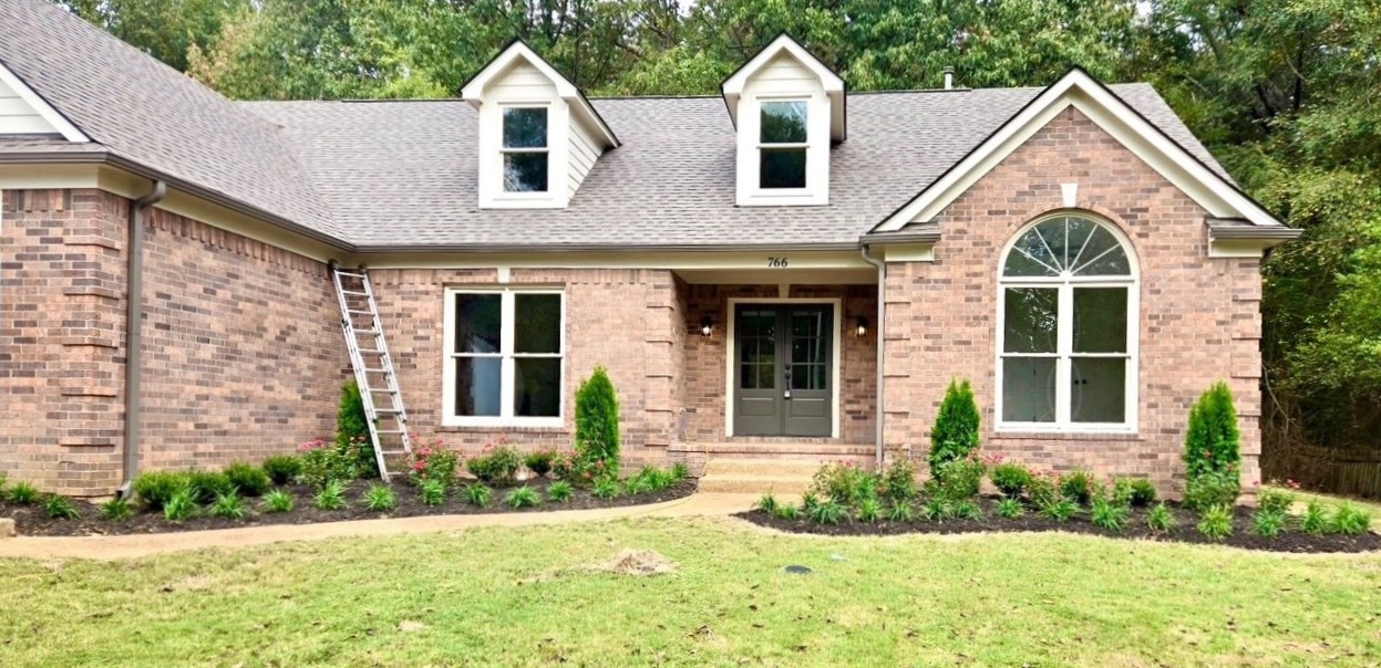 Exterior Front View of a Renovated Brick Home in Collierville