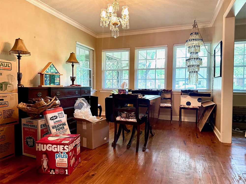 Bright kitchen with ample cabinets and vintage character