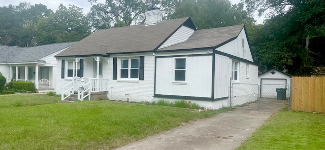 Front driveway view of remodeled home in Chickasaw Gardens, East Memphis