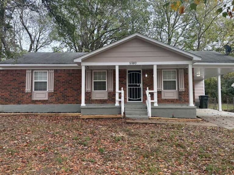 Front view of 3-bedroom, 1-bathroom home for sale in growing Frayser, Memphis.