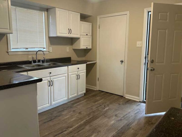 Newly renovated kitchen in Frayser home for sale, featuring modern fixtures and fresh finishes.