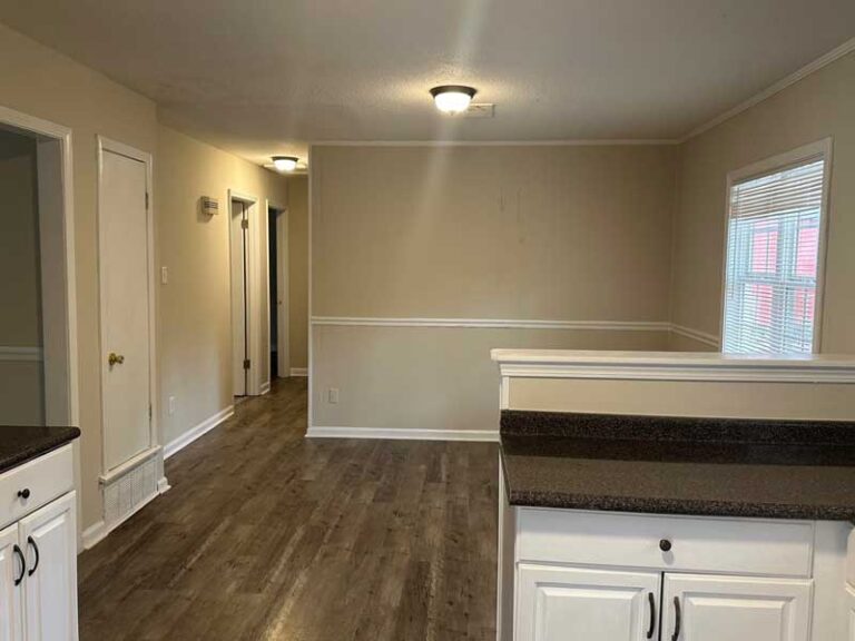 Newly renovated kitchen in Frayser home for sale, featuring modern fixtures and fresh finishes.