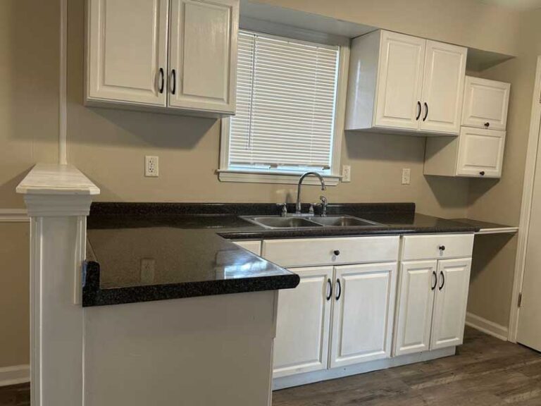 Newly renovated kitchen in Frayser home for sale, featuring modern fixtures and fresh finishes.