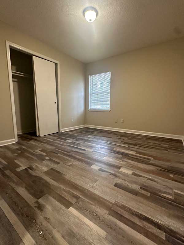 Updated floors and freshly painted walls in fully rehabbed Memphis home for sale.