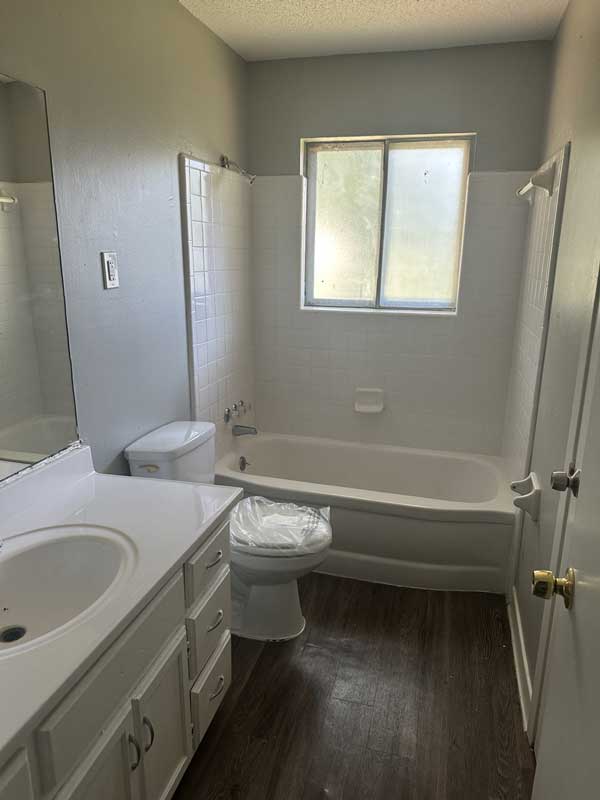 Bathroom in this 4 bedroom, 1 bathroom house for sale in Memphis, TN.