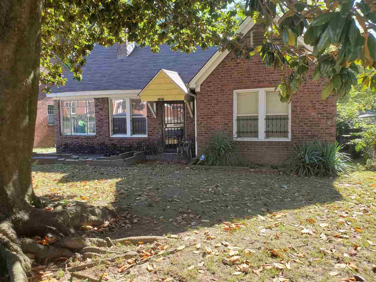 Exterior Front View of a Remodeled 4 Bed, 2 Bath Home in Memphis